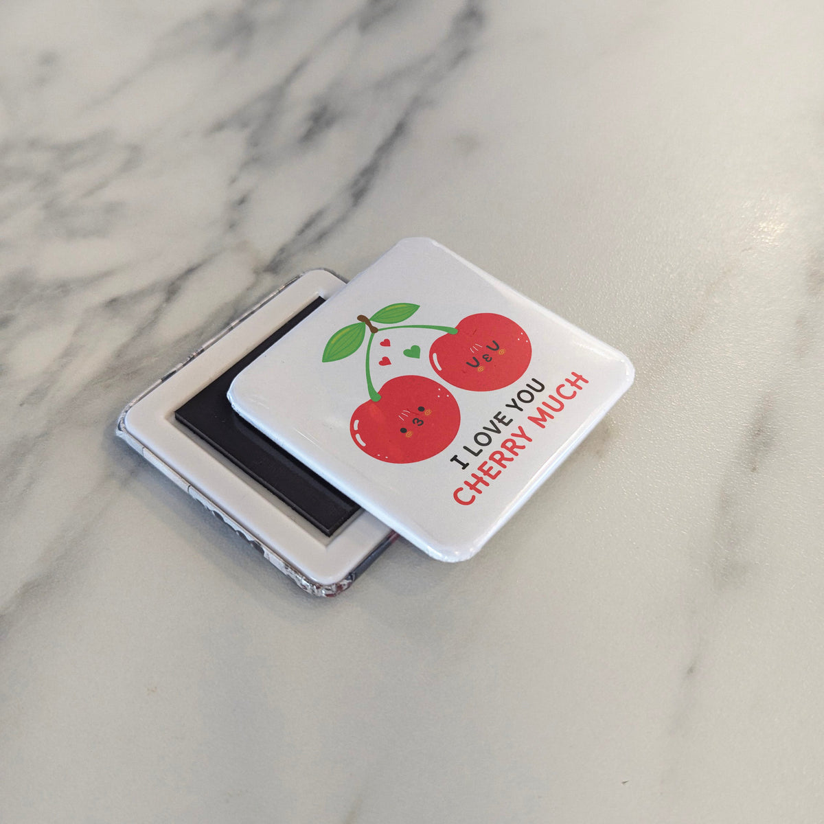 I Love You Cherry Much Magnet | A Sweet Pair | 2×2 | Made in Canada - PhiloPerse