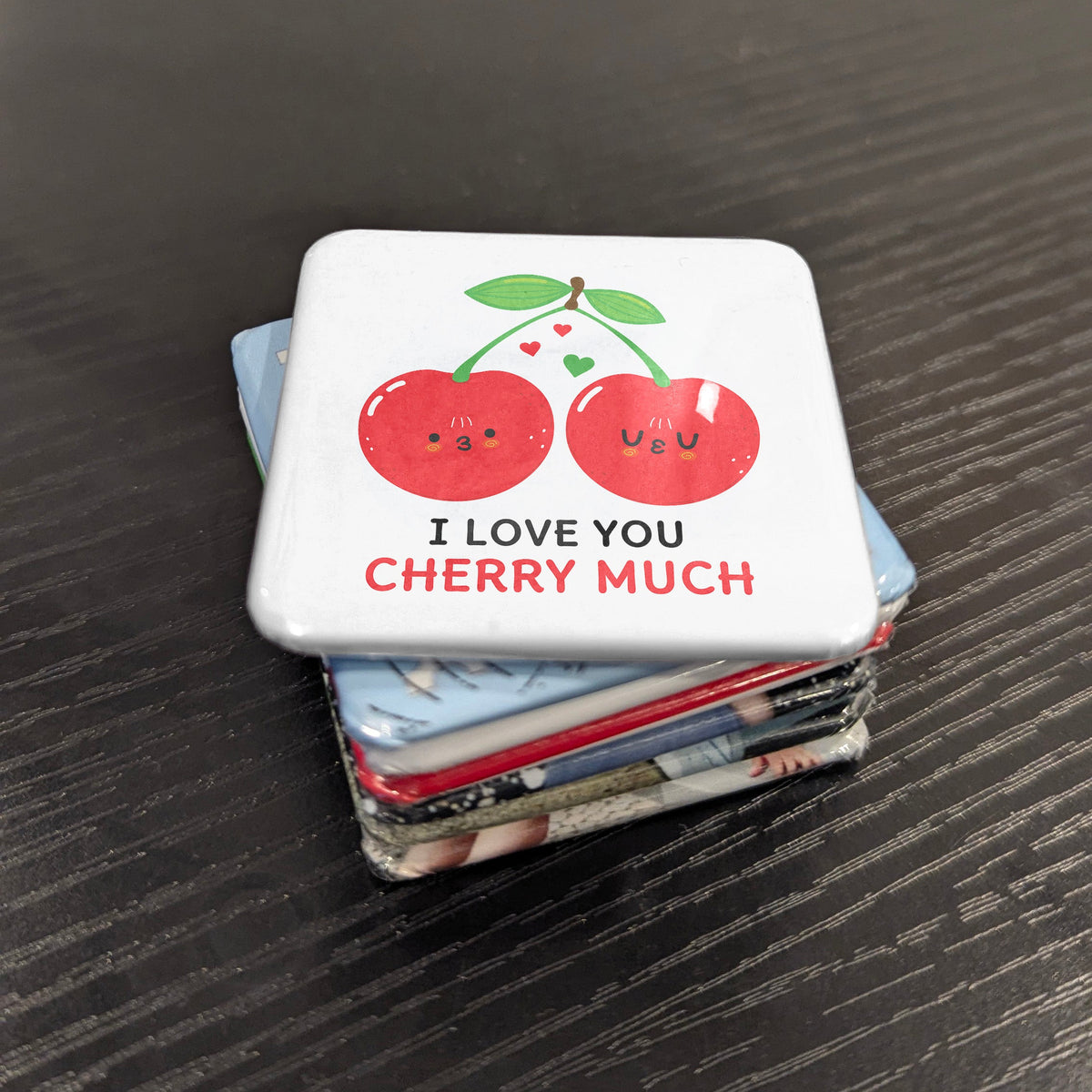 I Love You Cherry Much Magnet | A Sweet Pair | 2×2 | Made in Canada - PhiloPerse