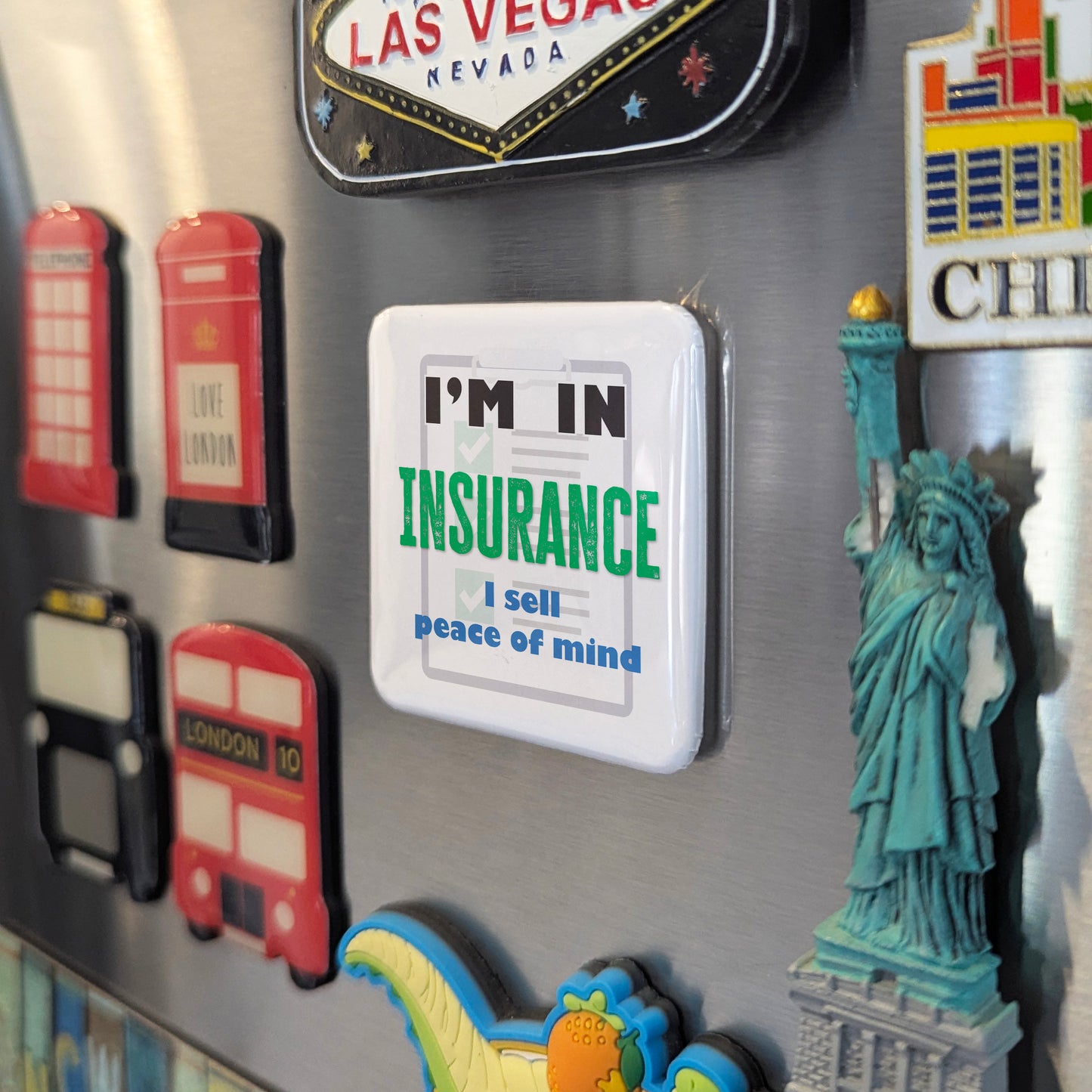 I'm in Insurance Fridge Magnet - PhiloPerse