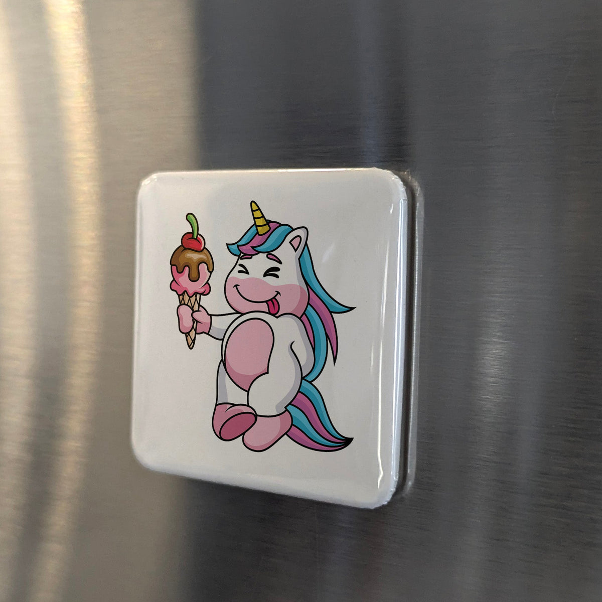 Ice Cream Unicorn Magnet | A Scoop of Magic | 2×2 | Made in Canada - PhiloPerse