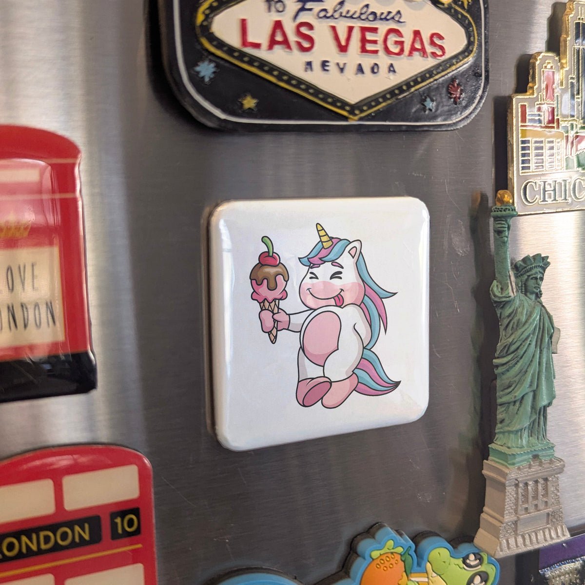 Ice Cream Unicorn Magnet | A Scoop of Magic | 2×2 | Made in Canada - PhiloPerse
