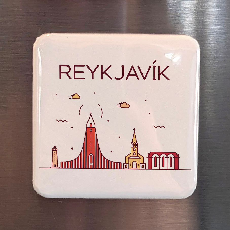 Reykjavik Iceland Magnet | World's Most Northern Capital on the Edge of the Arctic | 2x2 | Made in Canada