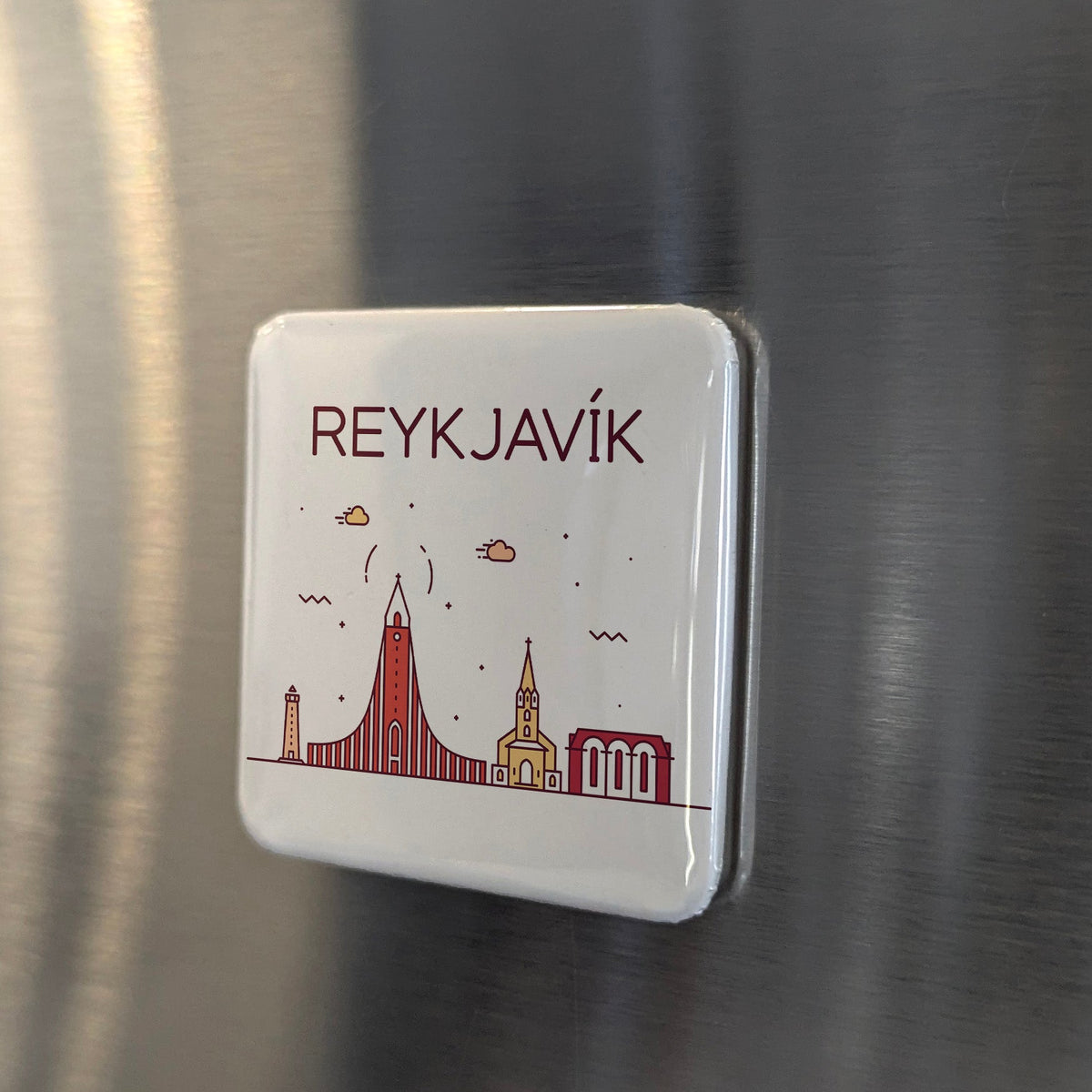 Reykjavik Iceland Magnet | World's Most Northern Capital on the Edge of the Arctic | 2x2 | Made in Canada