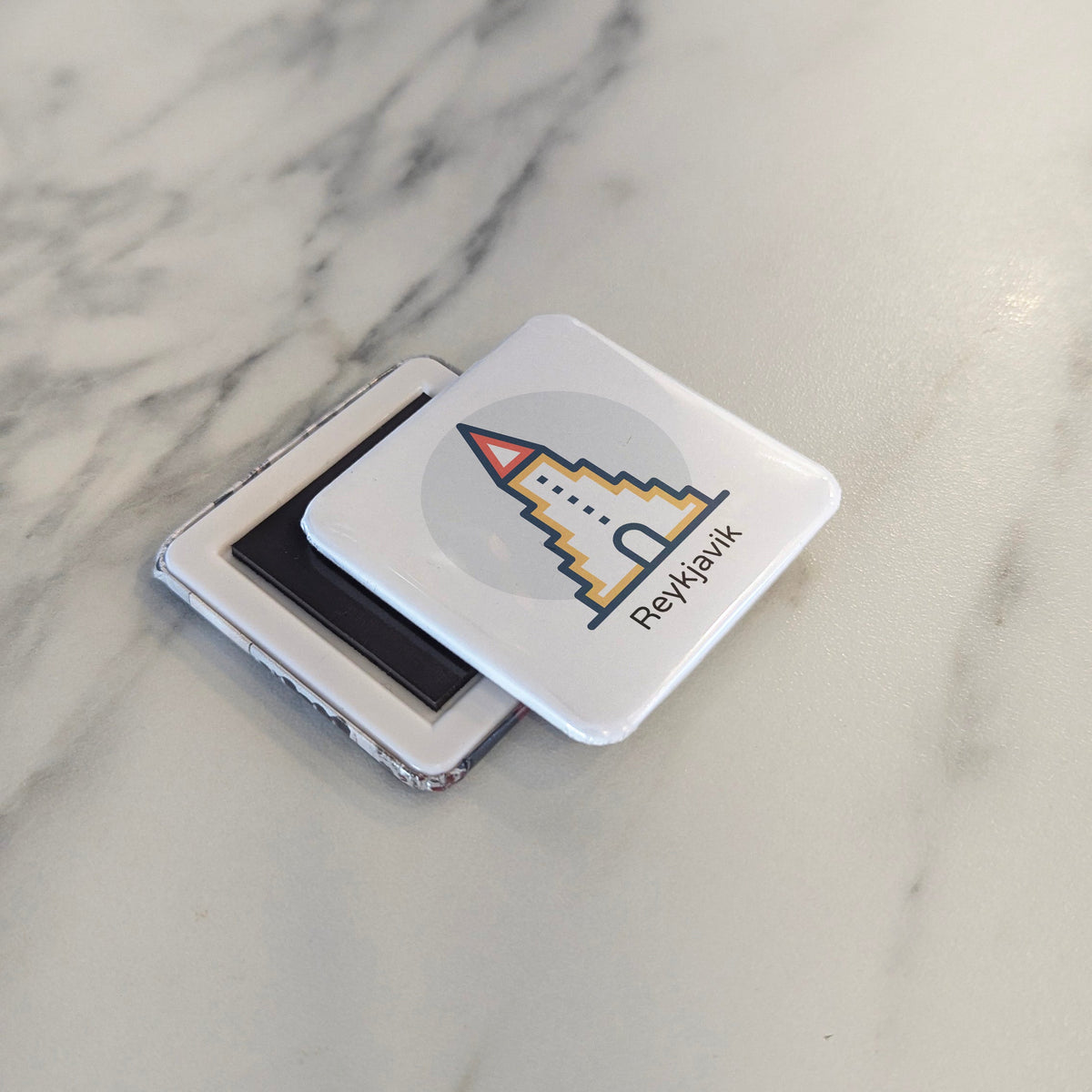 Reykjavik Iceland Magnet | Hallgrimskirkja Skyline of the Land of Fire and Ice | 2x2 | Made in Canada