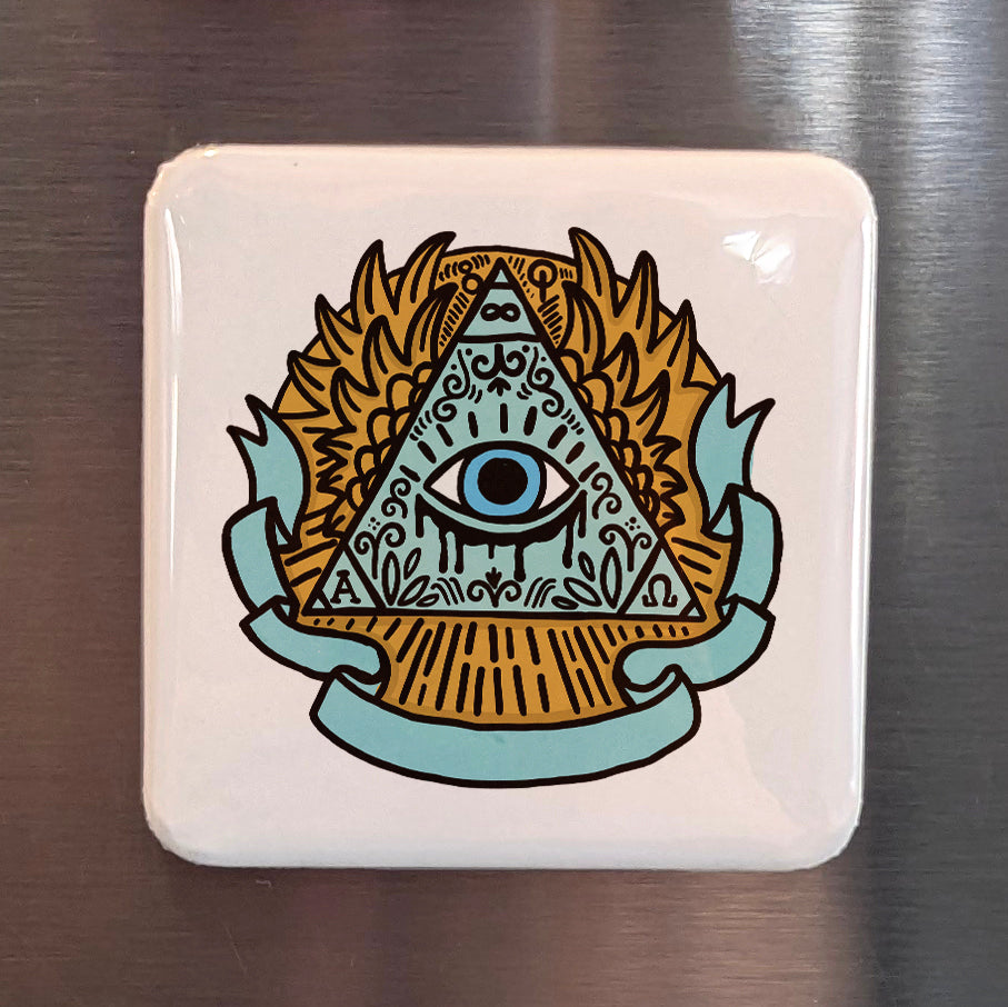 Illuminati Eye Pyramid Fridge Magnet - PhiloPerse