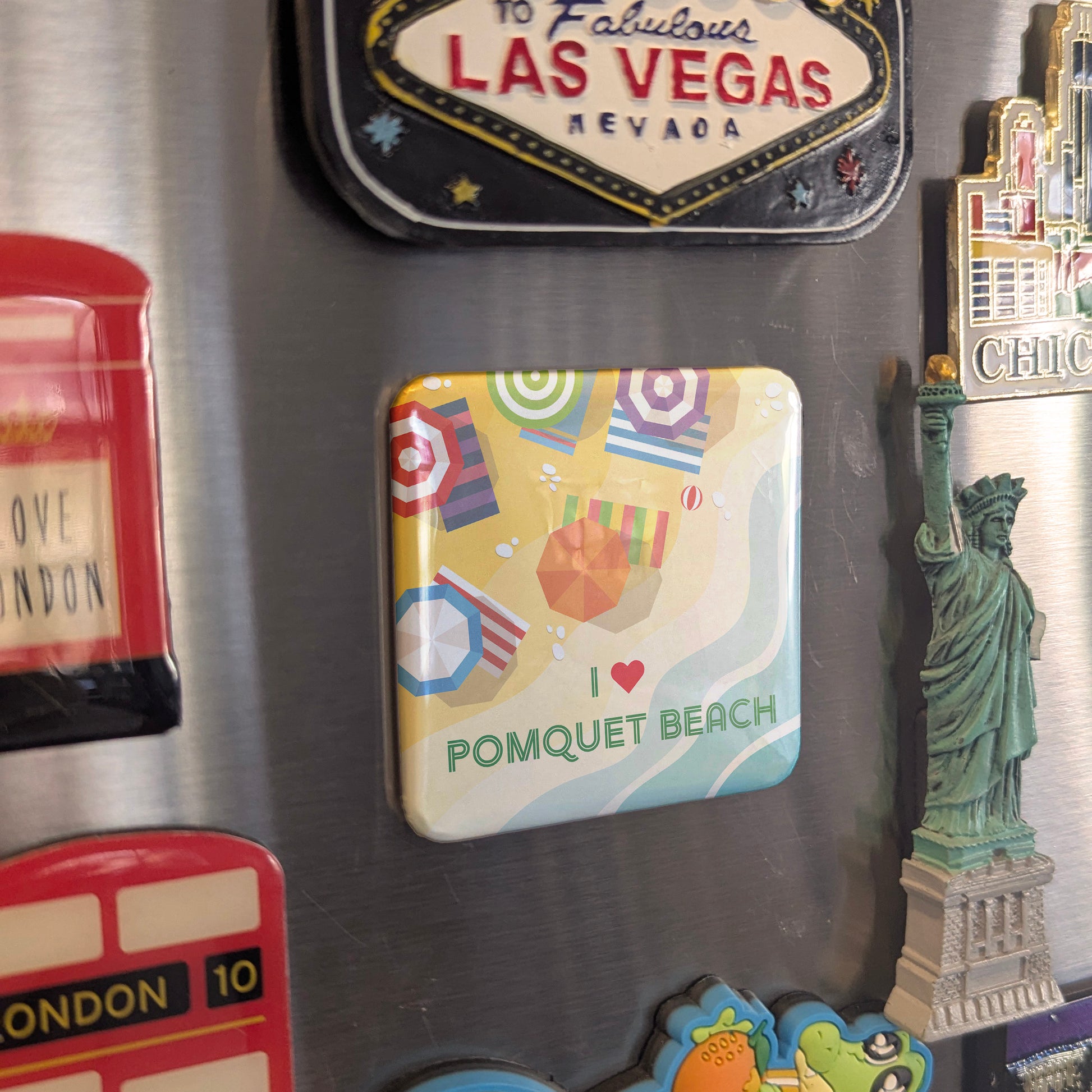 I Love Pomquet Beach Magnet | 2×2 | Made in Canada - PhiloPerse
