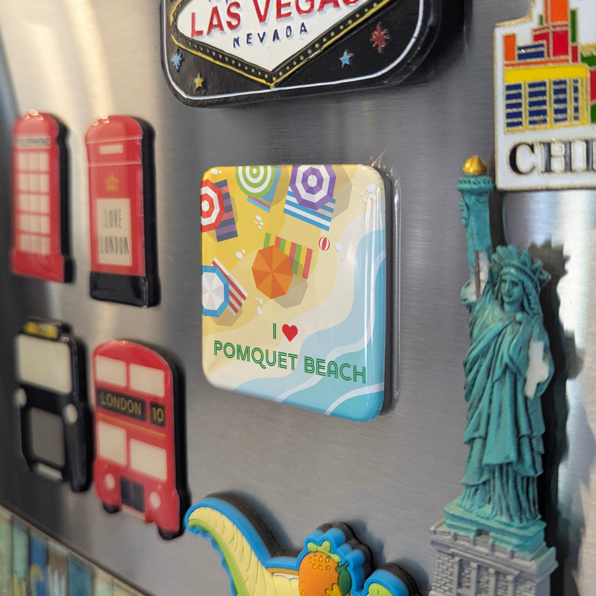 I Love Pomquet Beach Magnet | 2×2 | Made in Canada - PhiloPerse