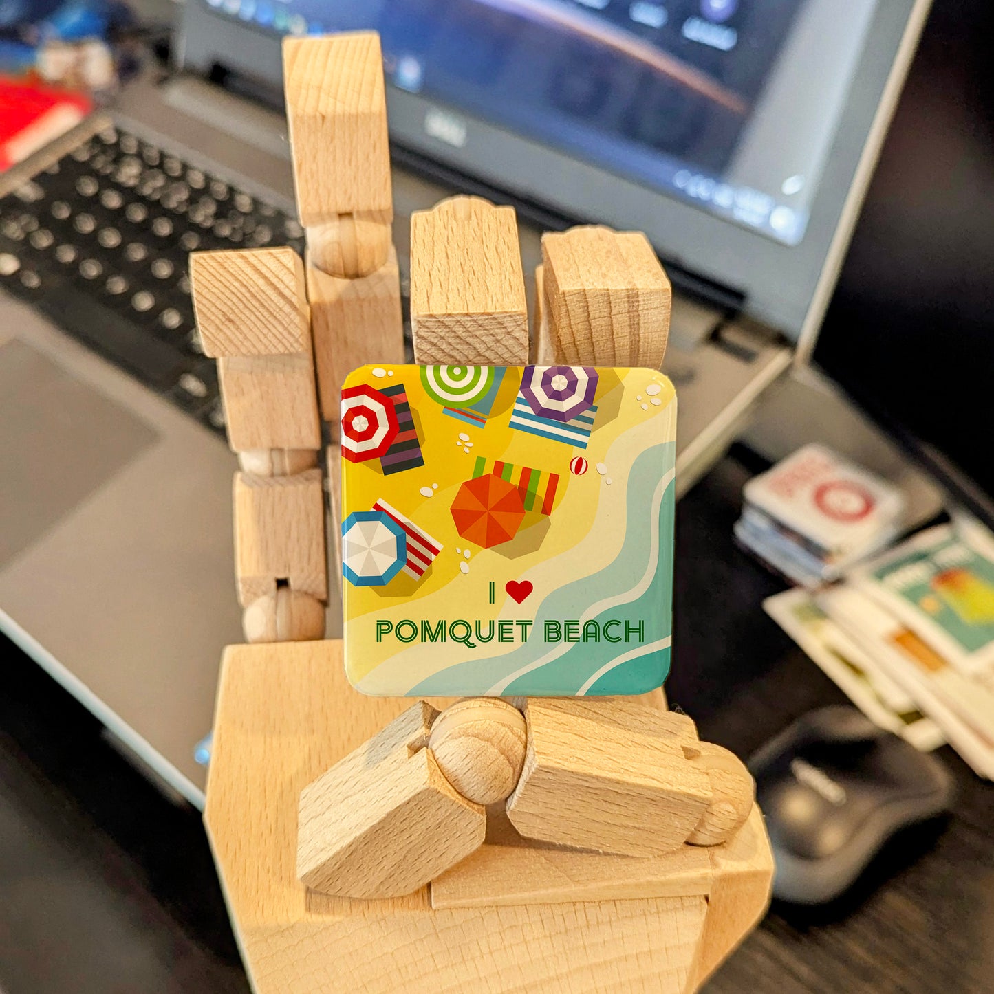 I Love Pomquet Beach Magnet | 2×2 | Made in Canada - PhiloPerse