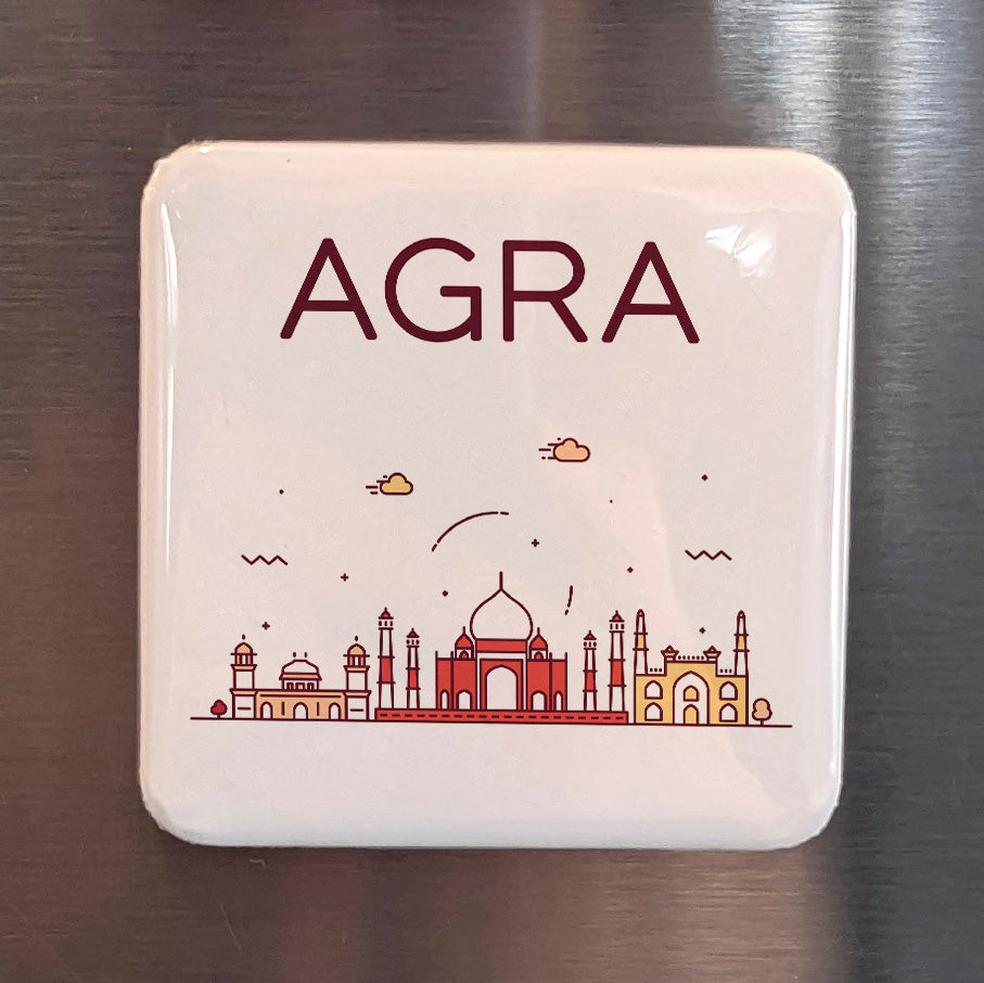 Agra India Asia Magnet | City of the Taj Mahal on the Yamuna River | 2x2 | Made in Canada