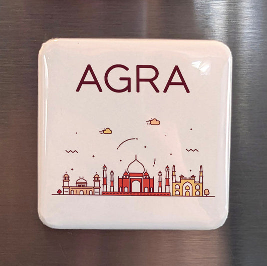 Agra India Asia Magnet | City of the Taj Mahal on the Yamuna River | 2x2 | Made in Canada - PhiloPerse