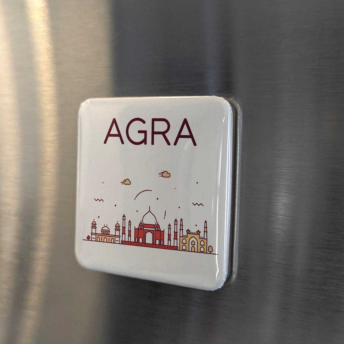 Agra India Asia Magnet | City of the Taj Mahal on the Yamuna River | 2x2 | Made in Canada