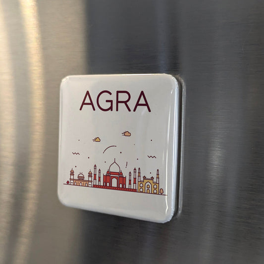 Agra India Asia Magnet | City of the Taj Mahal on the Yamuna River | 2x2 | Made in Canada - PhiloPerse