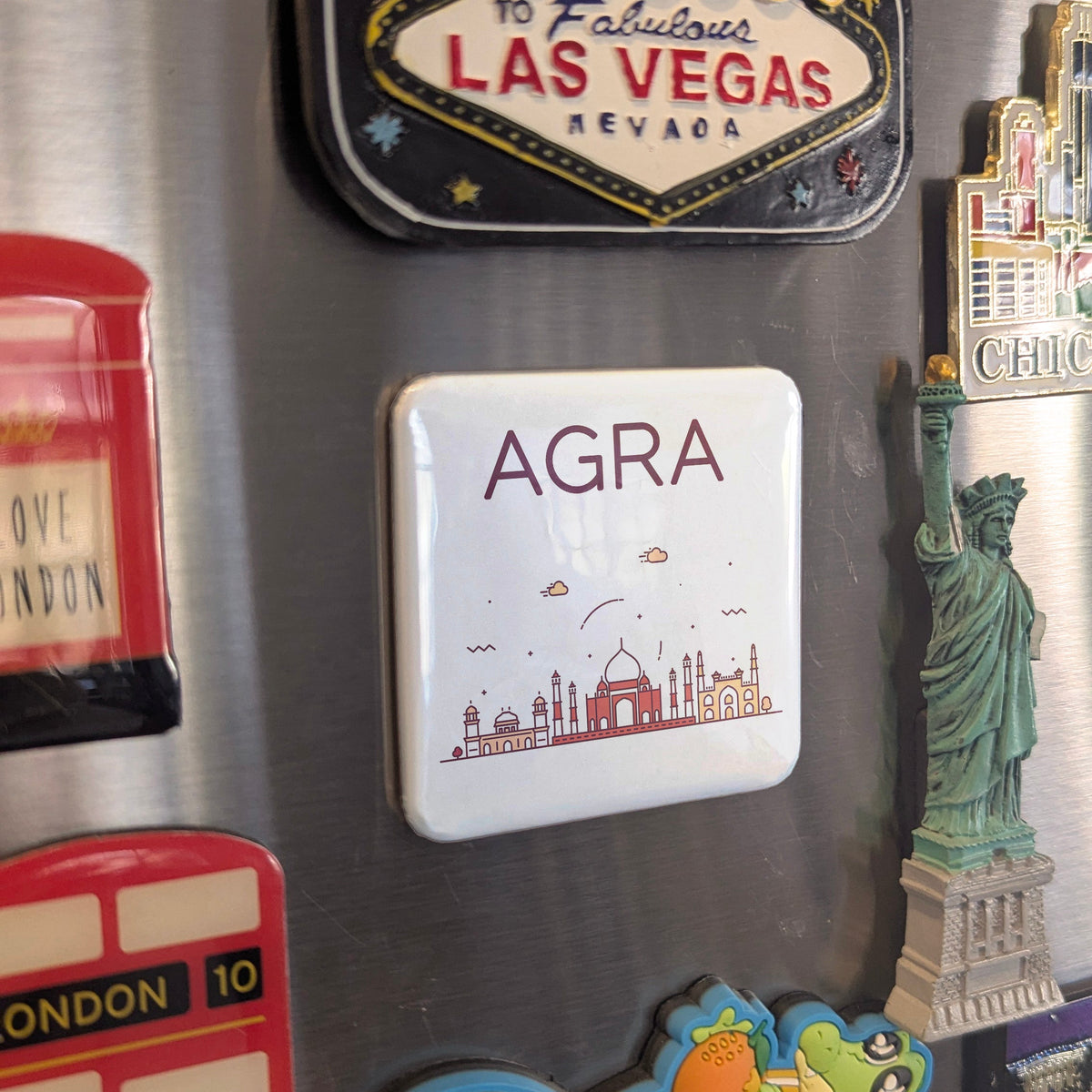 Agra India Asia Magnet | City of the Taj Mahal on the Yamuna River | 2x2 | Made in Canada