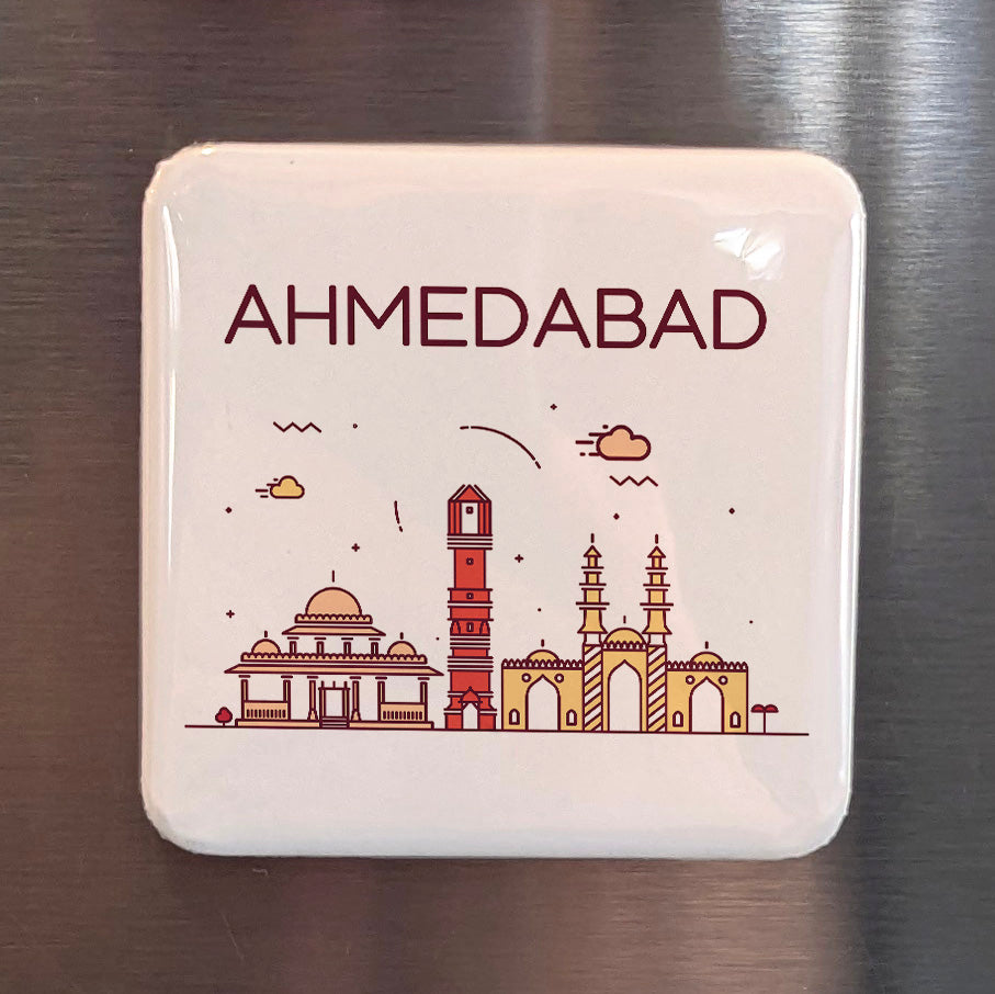 Ahmedabad India Asia Magnet | Manchester of the East on the Sabarmati | 2x2 | Made in Canada