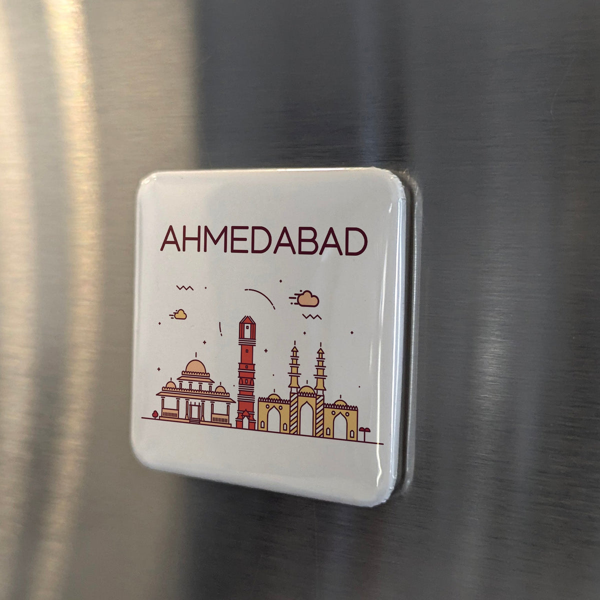 Ahmedabad India Asia Magnet | Manchester of the East on the Sabarmati | 2x2 | Made in Canada
