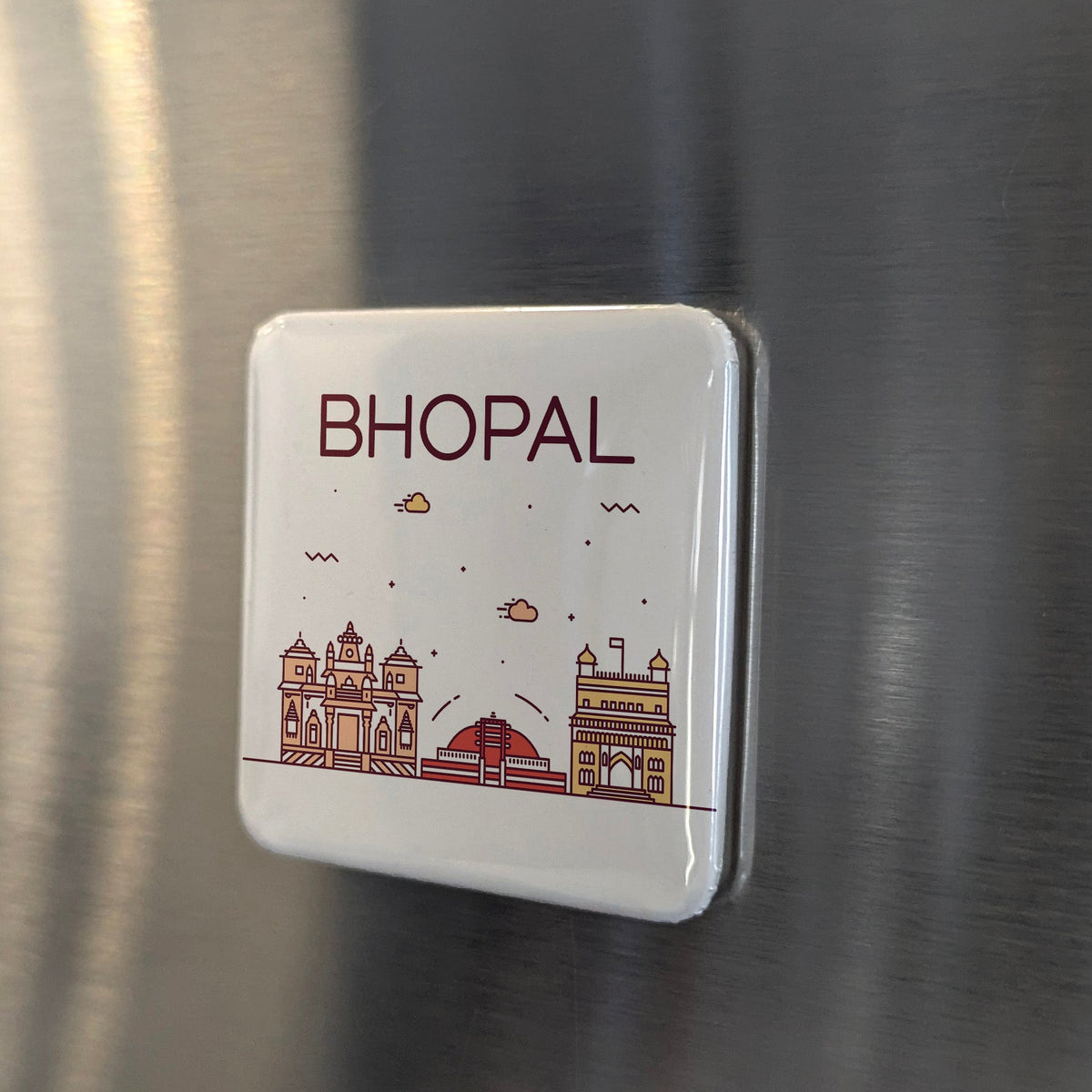 Bhopal India Asia Magnet | City of Lakes in the Heart of India | 2x2 | Made in Canada