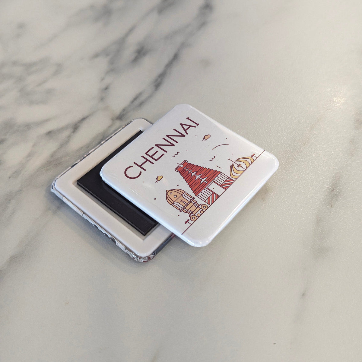 Chennai India Asia Magnet | Gateway of South India on the Coromandel Coast | 2x2 | Made in Canada