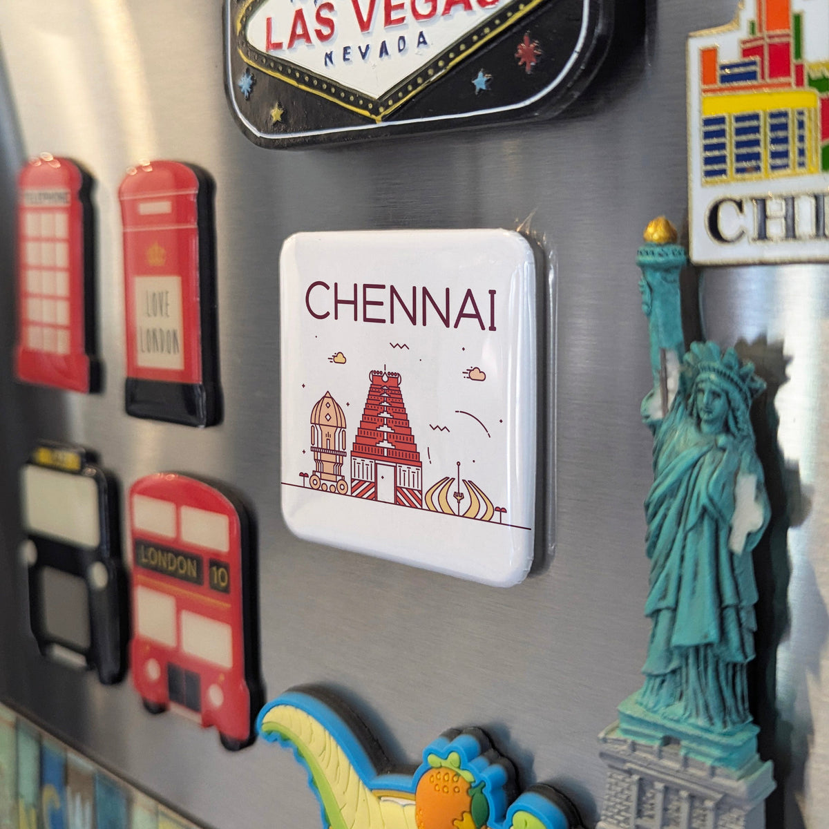 Chennai India Asia Magnet | Gateway of South India on the Coromandel Coast | 2x2 | Made in Canada