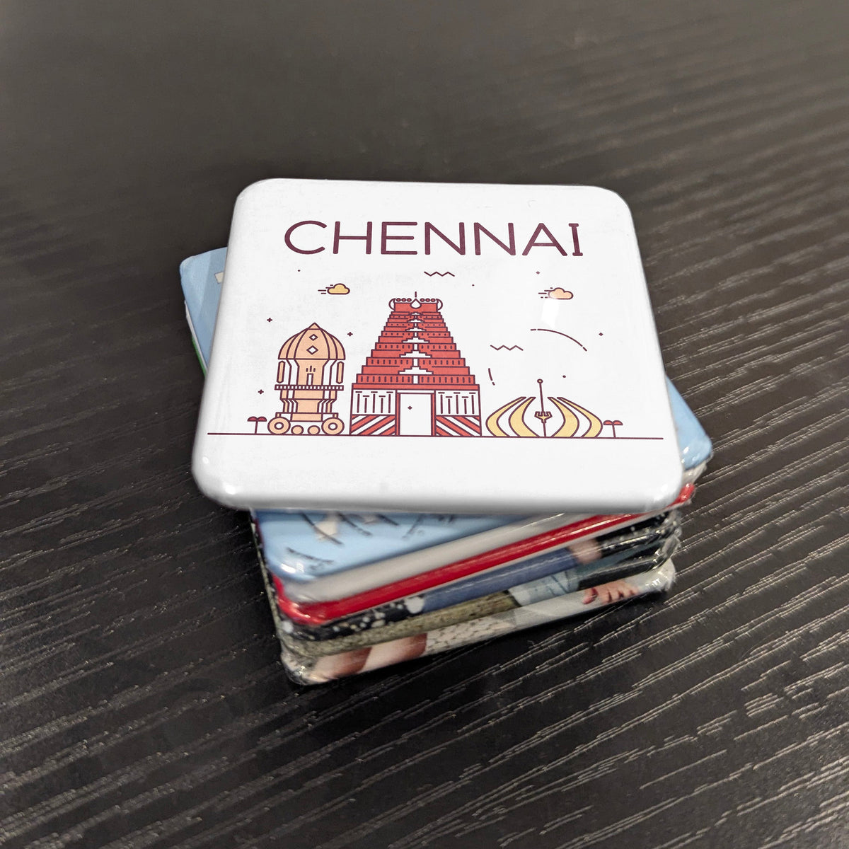 Chennai India Asia Magnet | Gateway of South India on the Coromandel Coast | 2x2 | Made in Canada