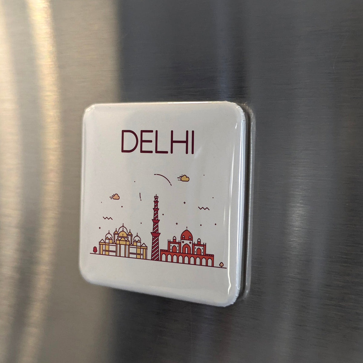 Delhi India Asia Magnet | Capital of Seven Empires on the Yamuna | 2x2 | Made in Canada