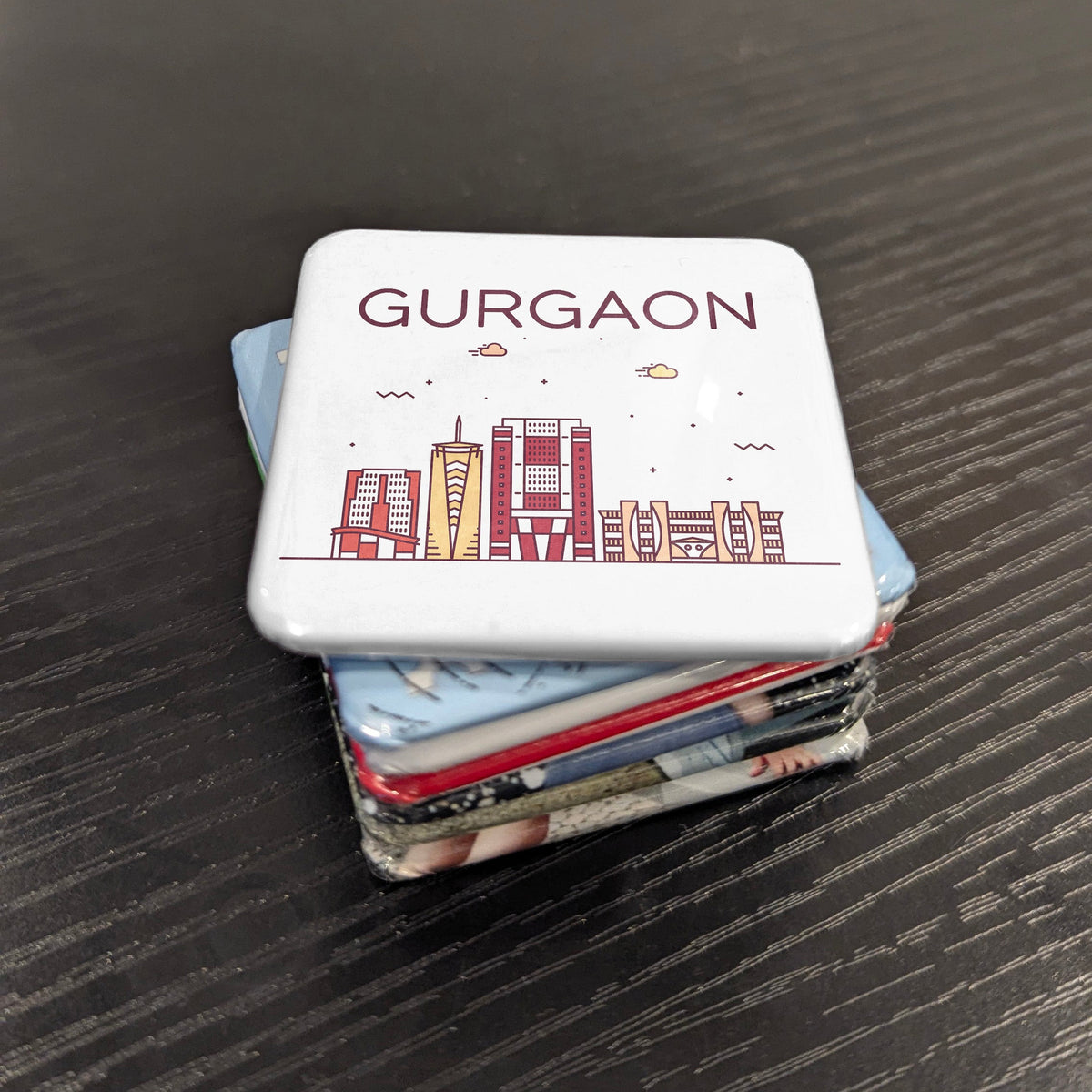 Gurgaon India Asia Magnet | Millennium City of the Delhi NCR | 2x2 | Made in Canada