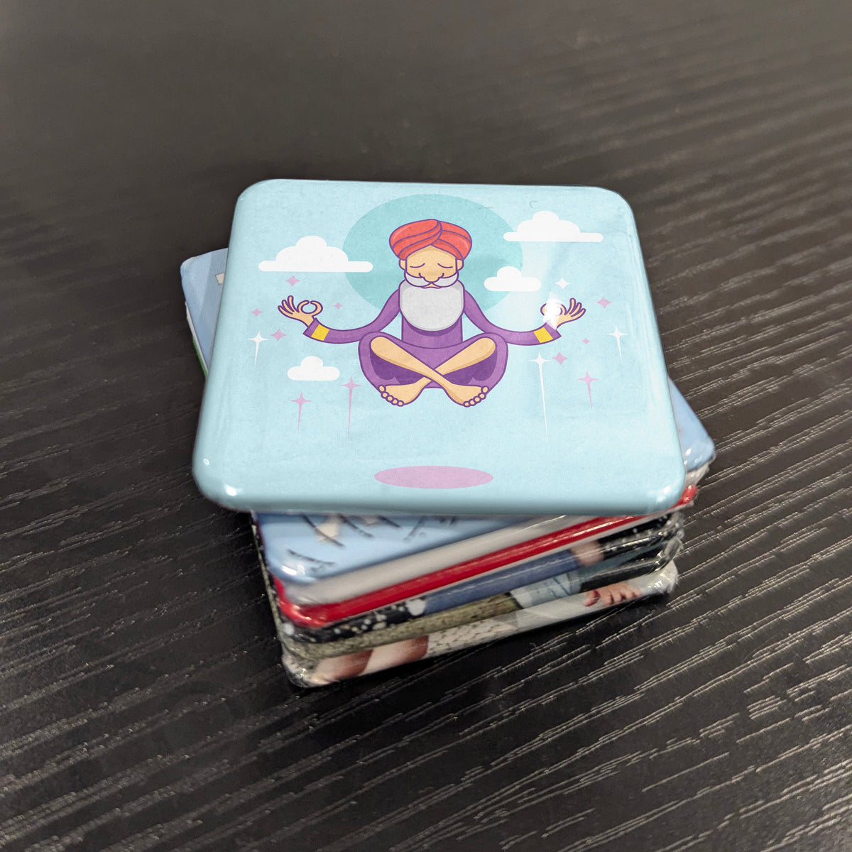 India Asia Magnet | Guru's Meditation Spiritual Heart of the Himalayas | 2x2 | Made in Canada
