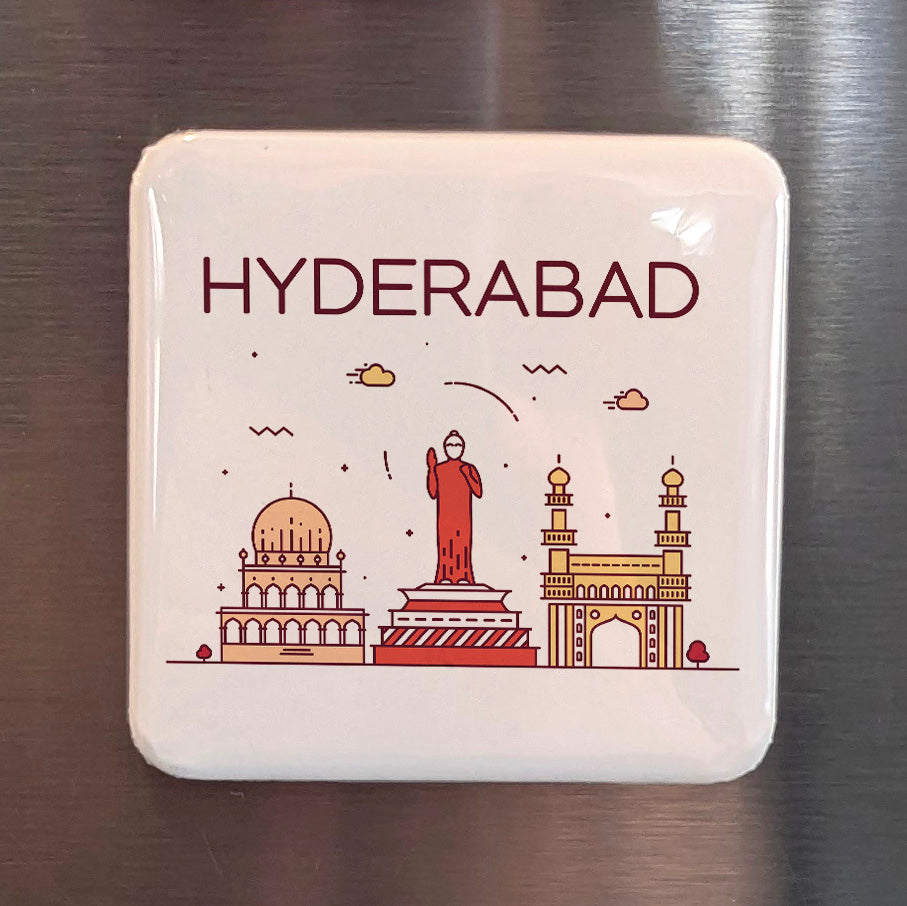 Hyderabad India Asia Magnet | City of Pearls on the Musi River | 2x2 | Made in Canada