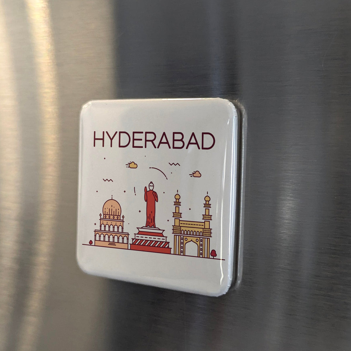Hyderabad India Asia Magnet | City of Pearls on the Musi River | 2x2 | Made in Canada