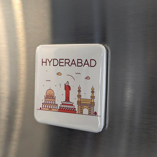 Hyderabad India Asia Magnet | City of Pearls on the Musi River | 2x2 | Made in Canada - PhiloPerse