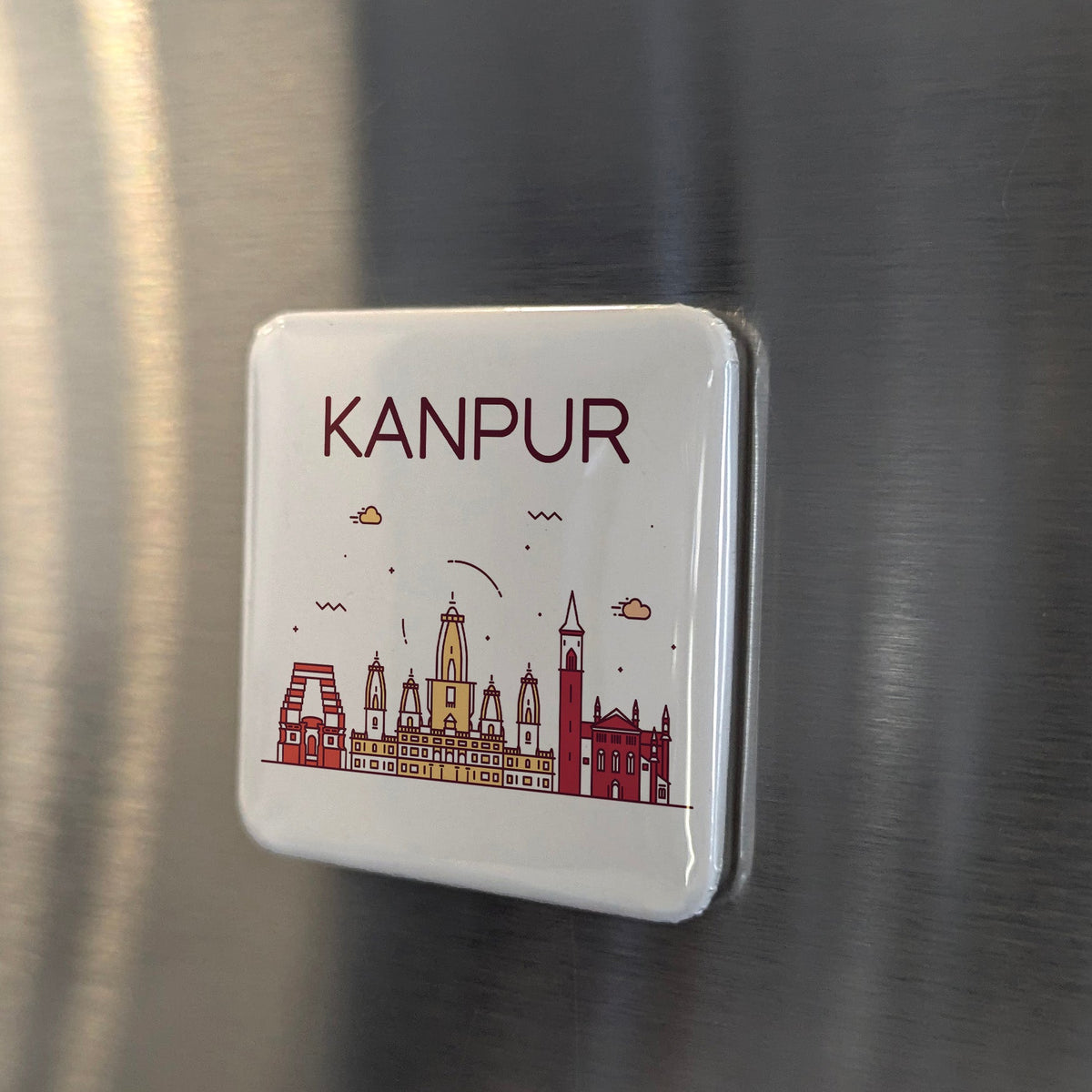 Kanpur India Asia Magnet | Leather City on the Banks of the Ganges | 2x2 | Made in Canada