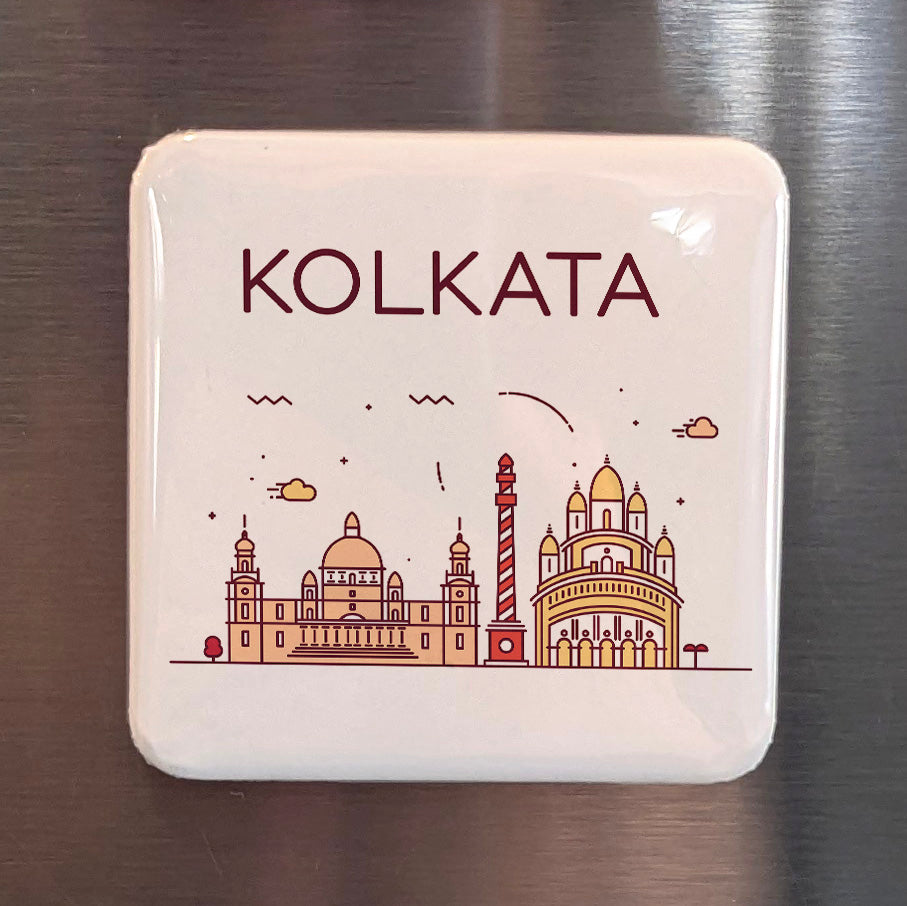 Kolkata India Asia Magnet | City of Joy on the Hooghly River | 2x2 | Made in Canada