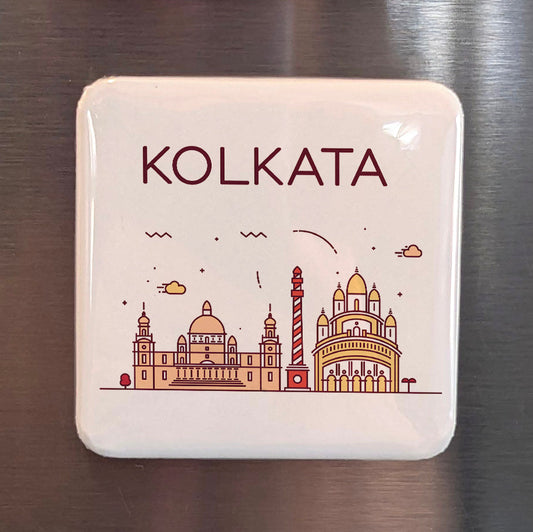Kolkata India Asia Magnet | City of Joy on the Hooghly River | 2x2 | Made in Canada - PhiloPerse