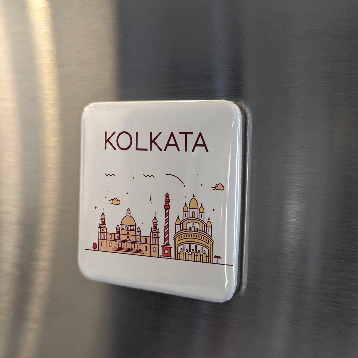 Kolkata India Asia Magnet | City of Joy on the Hooghly River | 2x2 | Made in Canada