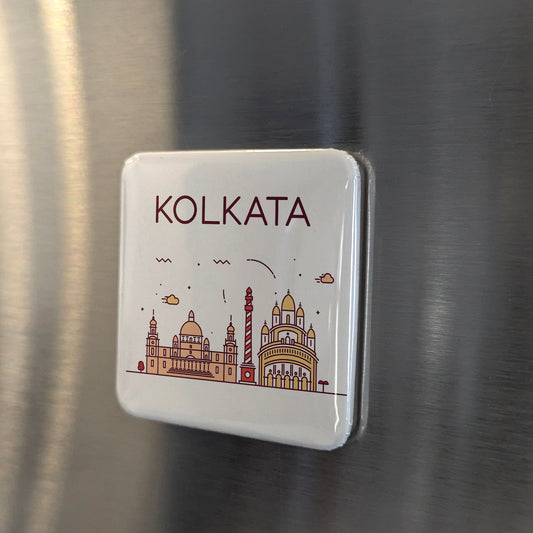 Kolkata India Asia Magnet | City of Joy on the Hooghly River | 2x2 | Made in Canada - PhiloPerse