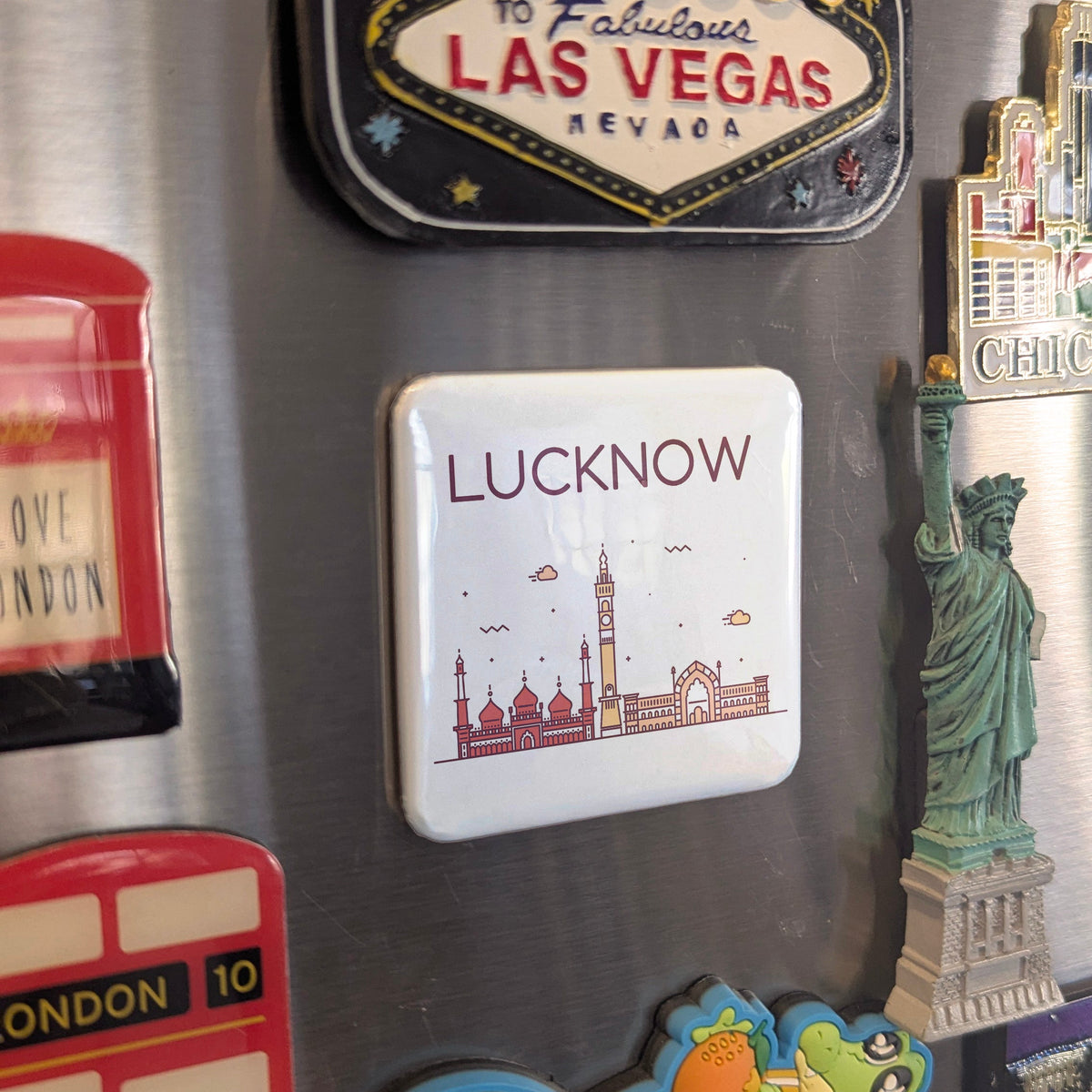 Lucknow India Asia Magnet | City of Nawabs on the Gomti River | 2x2 | Made in Canada