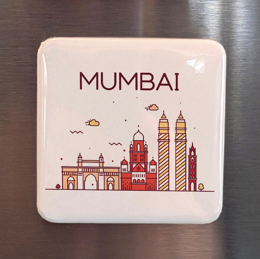 Mumbai India Asia Magnet | City of Dreams on the Arabian Sea | 2x2 | Made in Canada