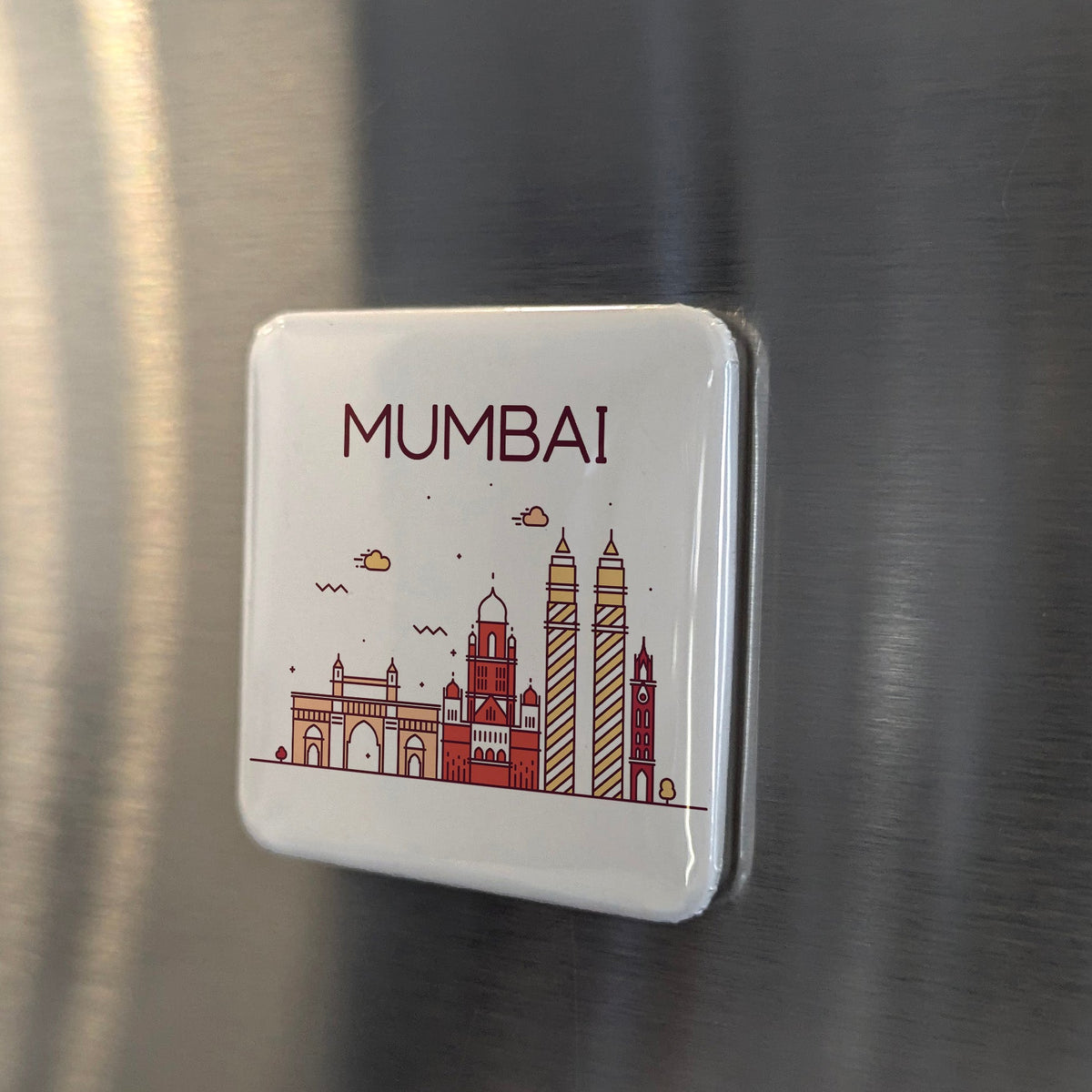 Mumbai India Asia Magnet | City of Dreams on the Arabian Sea | 2x2 | Made in Canada