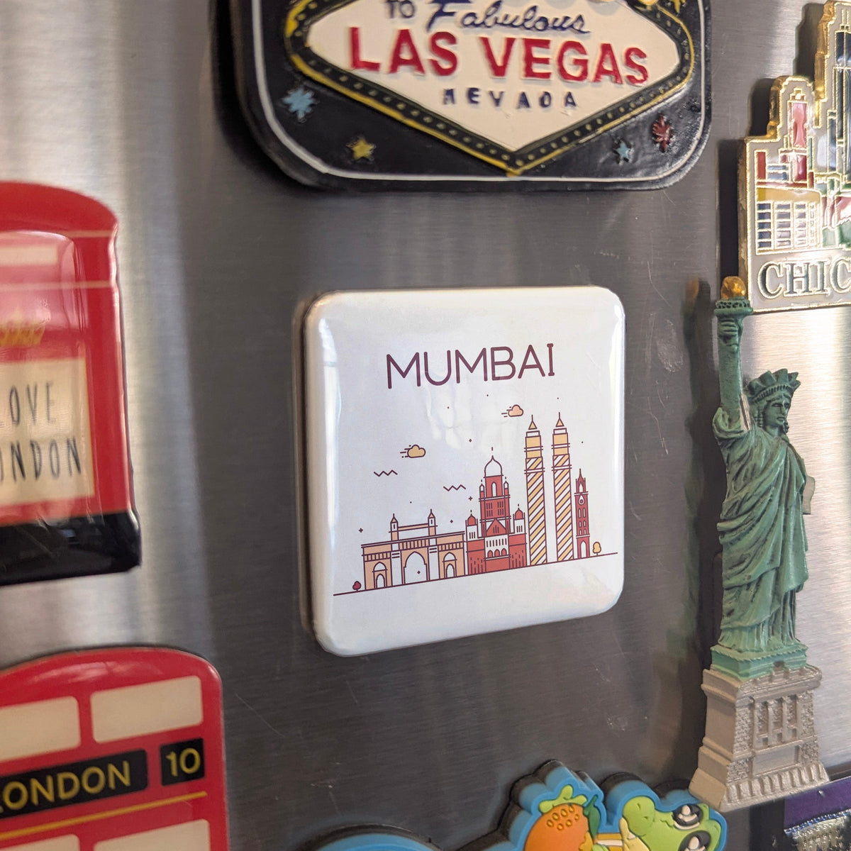 Mumbai India Asia Magnet | City of Dreams on the Arabian Sea | 2x2 | Made in Canada
