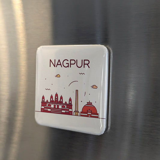 Nagpur India Asia Magnet | Orange City at the Heart of India | 2x2 | Made in Canada - PhiloPerse