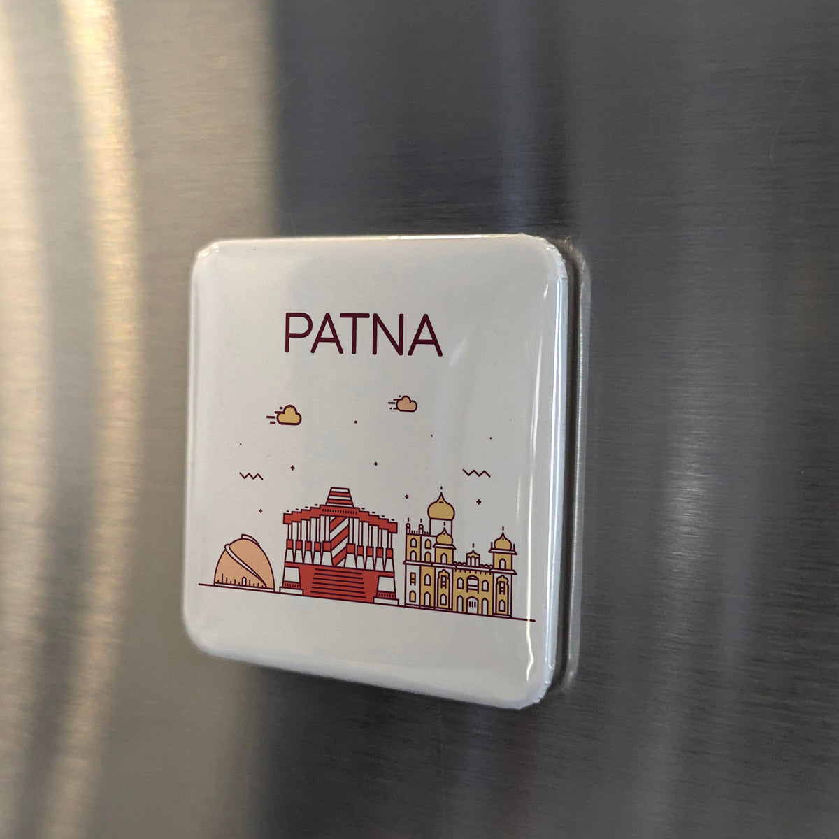 Patna India Asia Magnet | Ancient Pataliputra on the Sacred Ganges | 2x2 | Made in Canada