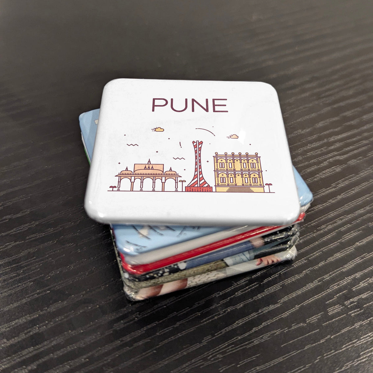 Pune India Asia Magnet | Oxford of the East on the Mutha River | 2x2 | Made in Canada