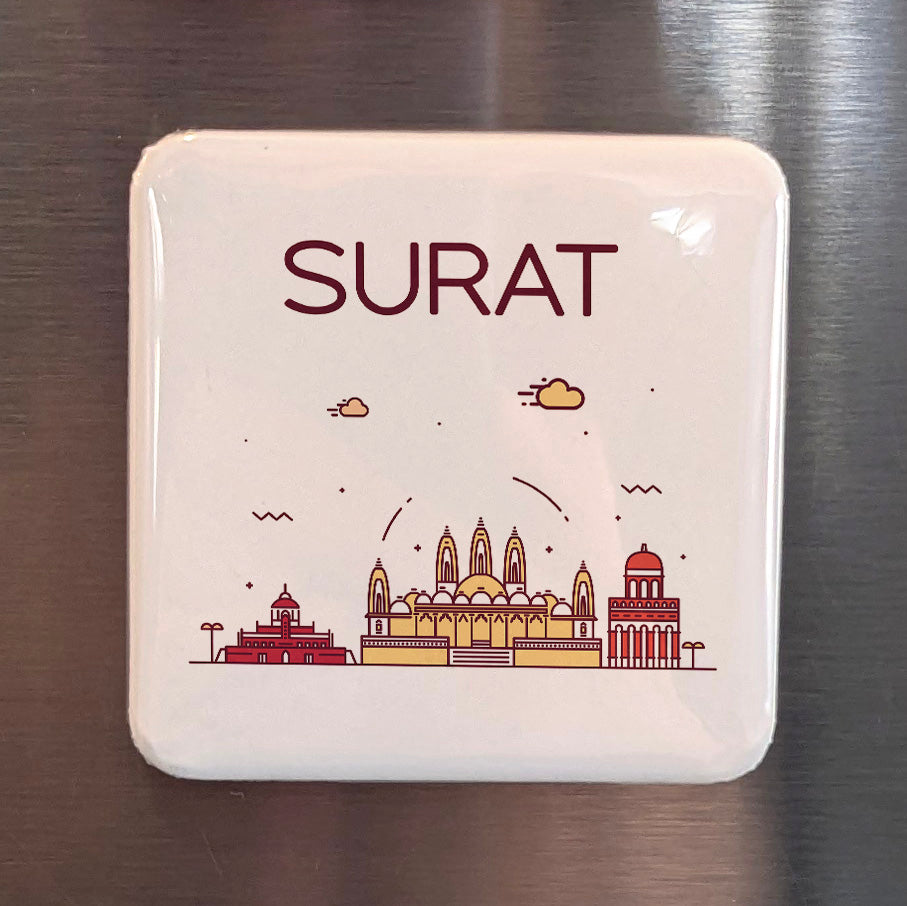 Surat India Asia Magnet | Diamond City on the Tapti River | 2x2 | Made in Canada