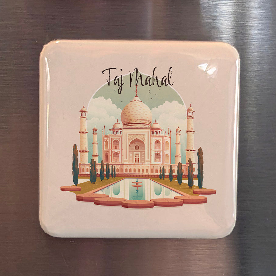 India Asia Magnet | Taj Mahal Eternal Monument to Love in Agra | 2x2 | Made in Canada