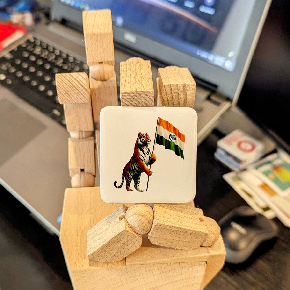 India Asia Magnet | Bengal Tiger of the Indian Subcontinent | 2x2 | Made in Canada