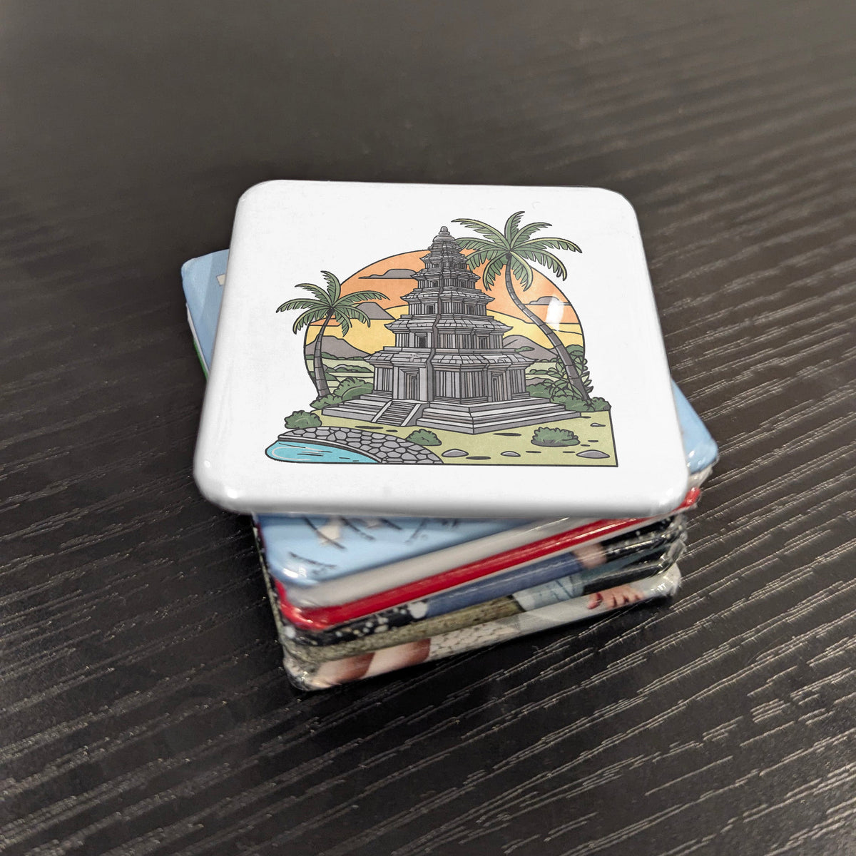 India Asia Magnet | Indian Temple Sacred Architecture of the Subcontinent | 2x2 | Made in Canada