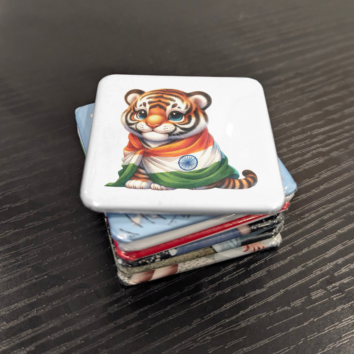 India Asia Magnet | Royal Bengal Tiger Symbol of Indian Wildlife | 2x2 | Made in Canada