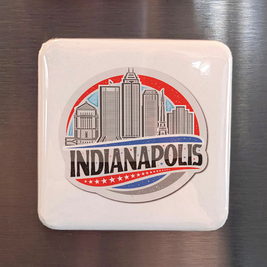 Indianapolis Indiana Magnet | Monument Circle | 2×2 | Made in Canada - PhiloPerse