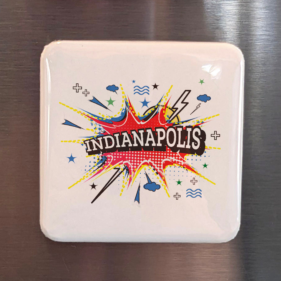 Indianapolis Indiana Magnet | Indy Boom | 2×2 | Made in Canada - PhiloPerse