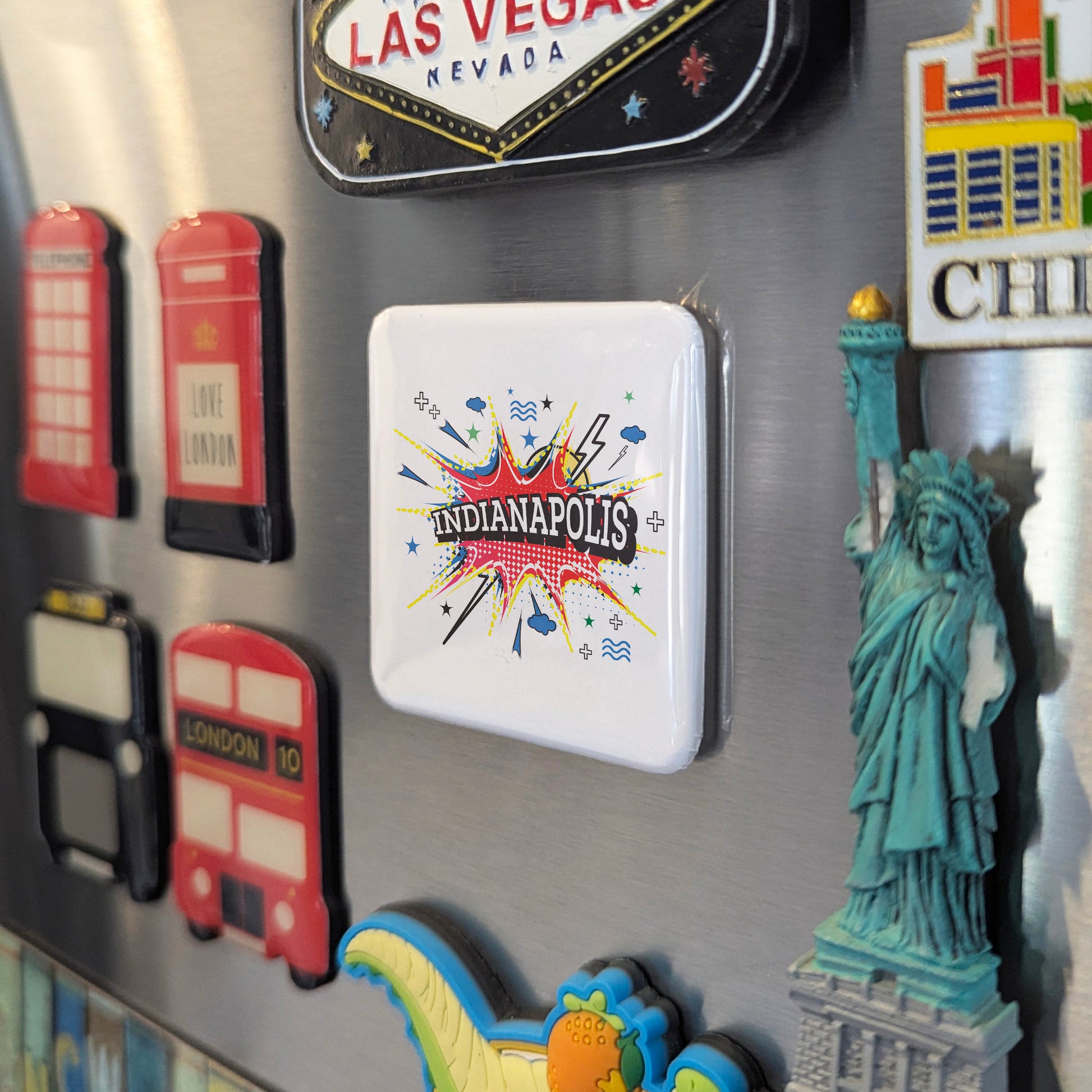 Indianapolis Indiana Magnet | Indy Boom | 2×2 | Made in Canada - PhiloPerse