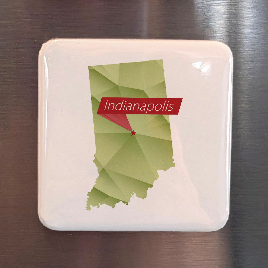 Indianapolis Indiana Magnet | Hoosier Heart | 2×2 | Made in Canada - PhiloPerse